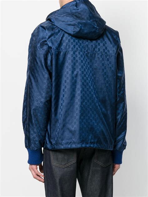 gucci monogram jacket blue|Gucci monogram jacket men.